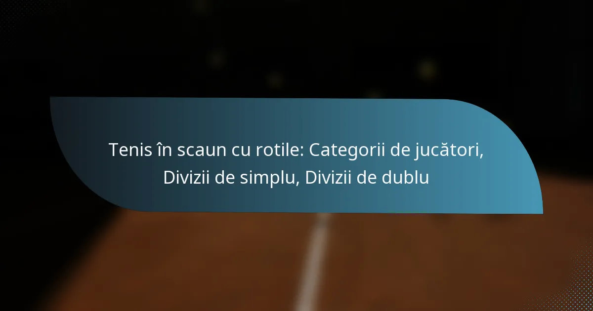 Tenis în scaun cu rotile: Categorii de jucători, Divizii de simplu, Divizii de dublu