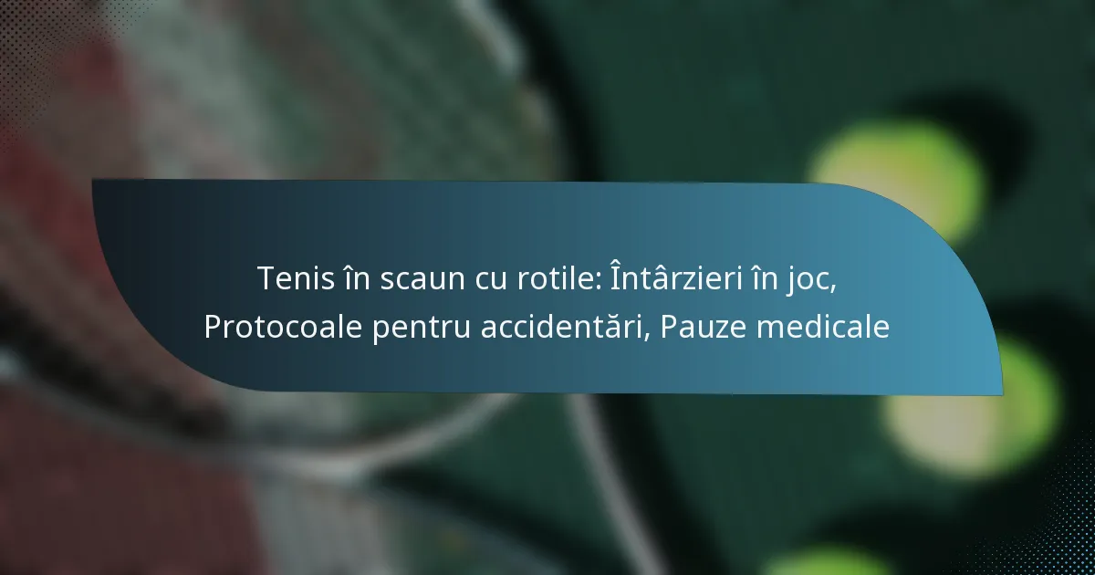 Tenis în scaun cu rotile: Întârzieri în joc, Protocoale pentru accidentări, Pauze medicale
