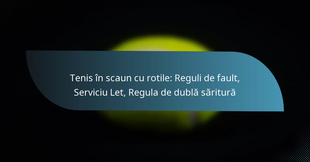 Tenis în scaun cu rotile: Reguli de fault, Serviciu Let, Regula de dublă săritură
