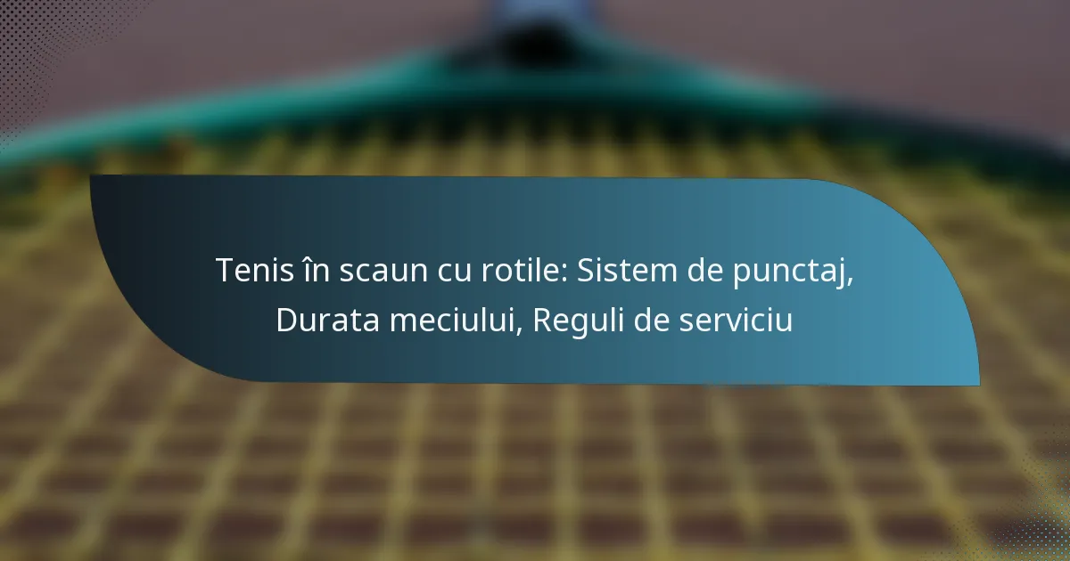 Tenis în scaun cu rotile: Sistem de punctaj, Durata meciului, Reguli de serviciu