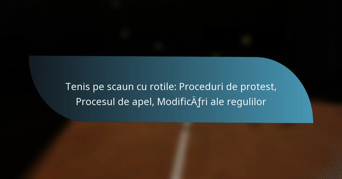 Tenis pe scaun cu rotile: Proceduri de protest, Procesul de apel, Modificări ale regulilor